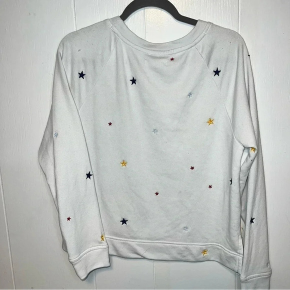 Lou and Gray by Loft White Sweater with Start Detailing Size M - Picture 9 of 9
